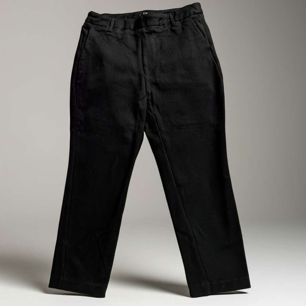 Dalia Women's Black Twill Cropped Heavyweight Pants Size L